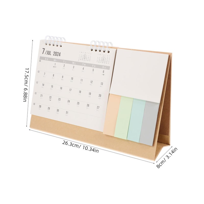 Flipped Desk Calendar with Office Desktop Organizer Thick Paper for Productivity - Image 3