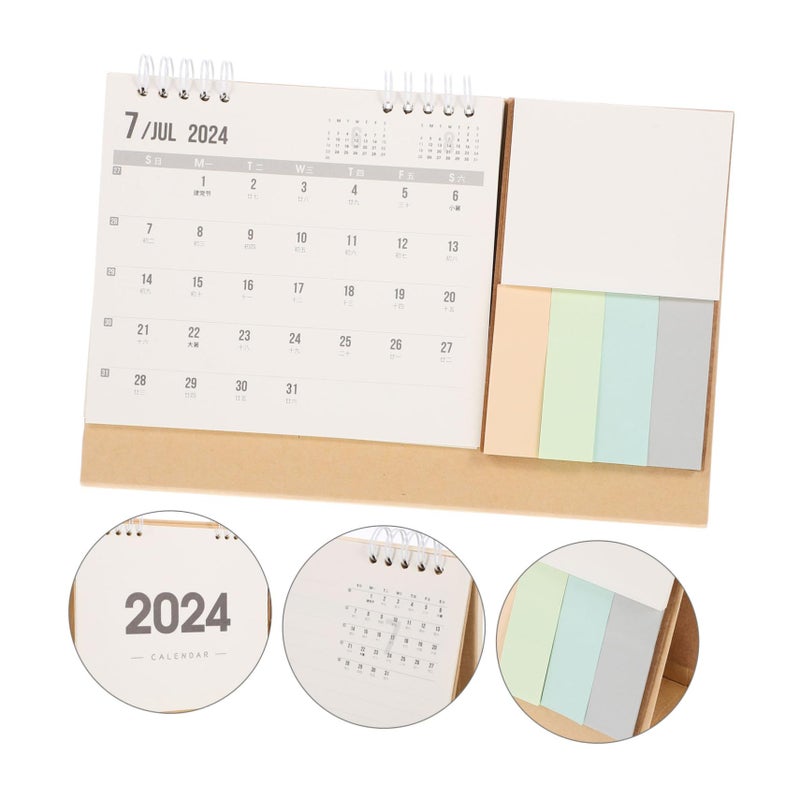Flipped Desk Calendar with Office Desktop Organizer Thick Paper for Productivity - Image 5