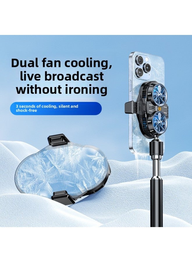 Mobile Phone Radiator Full Set Of Semiconductor Back Clip Dual-core Refrigeration High-power Game Live Dedicated Cooling Artifact-Color:【Flagship Dual-purpose Charging And Plug-in】 Universal Current - Image 5