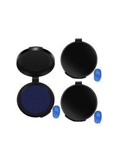 Generic 6 PCS Fingerprint Ink Pads, Professional Finger Printing Ink Pad for Office School Bank, Thumbprint Ink Pad Quick-Drying Erasable Ink Pad with Clear Impressions, Round (BLUE)  - Image 1