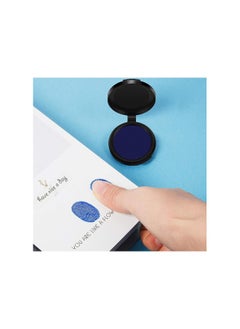 Generic 6 PCS Fingerprint Ink Pads, Professional Finger Printing Ink Pad for Office School Bank, Thumbprint Ink Pad Quick-Drying Erasable Ink Pad with Clear Impressions, Round (BLUE)  - Image 4