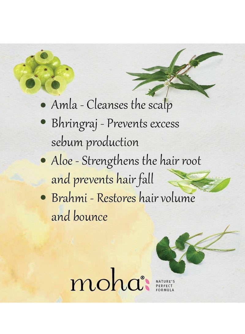 moha Herbal Hair Shampoo  Mild Shampoo For Daily Use For All Hair Types  Hair Cleanser With Benefits Of Amla Aloe Brahmi and Bhringaraj 100 ML - Image 3