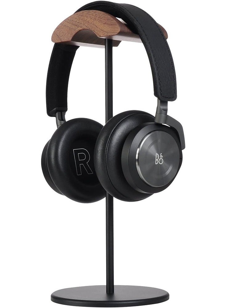 general Headphone Stand Walnut Wood Aluminum Headset Stand - Image 1