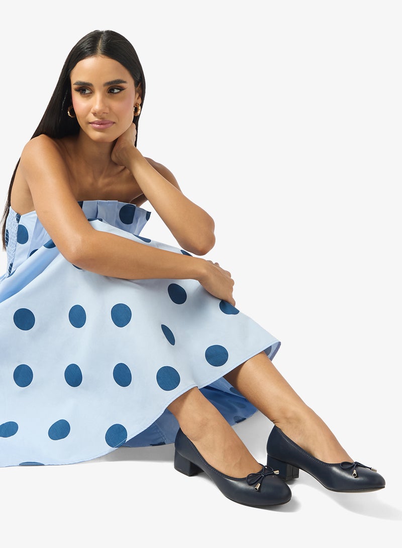 سبوت أون حذاء بكعب منخفض مع فيونكة - Image 5