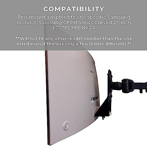 HumanCentric VESA Mount Adapter Bracket Compatible with Samsung CF591 Series Curved 27-inch LC27F591FDNXZA - Image 2