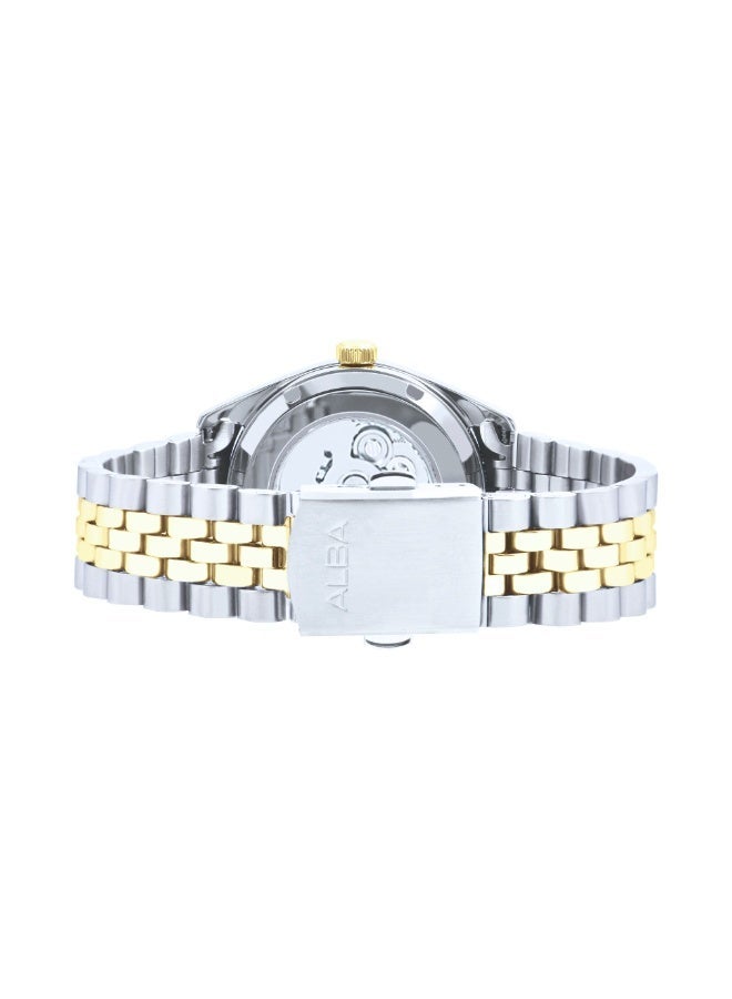 Alba Mechanical Automatic Women’s Watch AL4798X1, 35.5 mm Silver-White Dial, Stainless Steel Case & Bracelet 100 m WR - Image 2