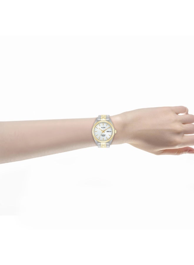 Alba Mechanical Automatic Women’s Watch AL4798X1, 35.5 mm Silver-White Dial, Stainless Steel Case & Bracelet 100 m WR - Image 3