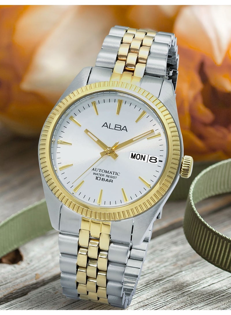 Alba Mechanical Automatic Women’s Watch AL4798X1, 35.5 mm Silver-White Dial, Stainless Steel Case & Bracelet 100 m WR - Image 1