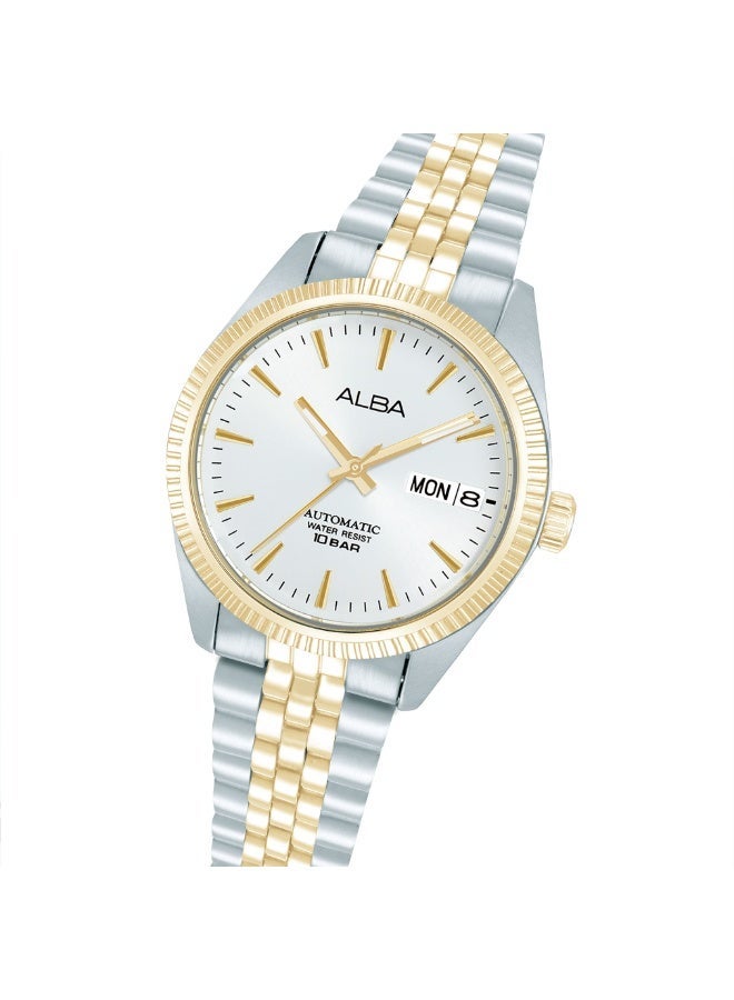 Alba Mechanical Automatic Women’s Watch AL4798X1, 35.5 mm Silver-White Dial, Stainless Steel Case & Bracelet 100 m WR - Image 4