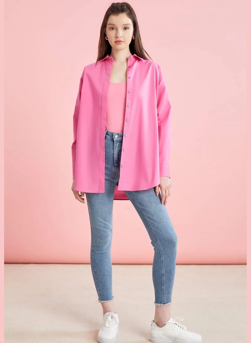 DeFacto Woman Oversize Fit Woven Long Sleeve Tunic
