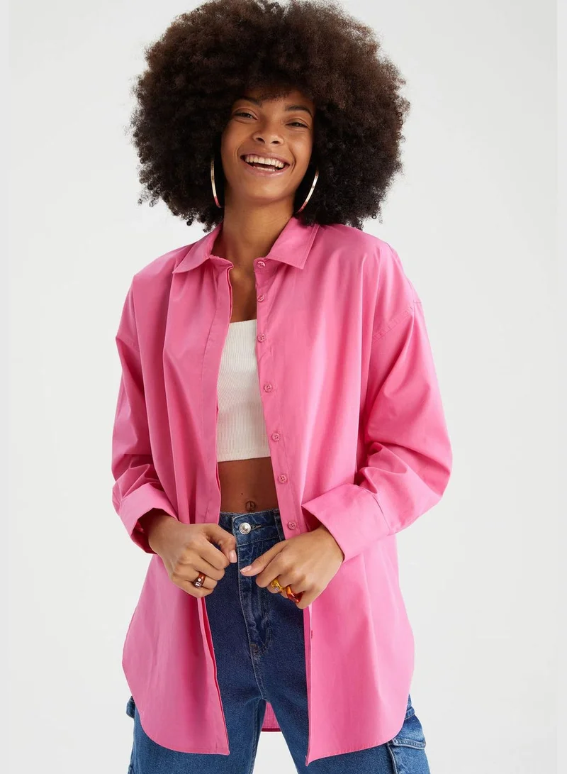 DeFacto Woman Oversize Fit Woven Long Sleeve Tunic