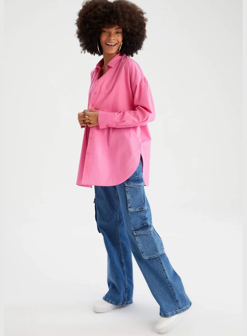 DeFacto Woman Oversize Fit Woven Long Sleeve Tunic