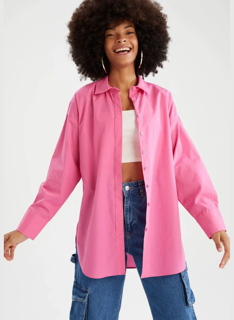 DeFacto Woman Oversize Fit Woven Long Sleeve Tunic
