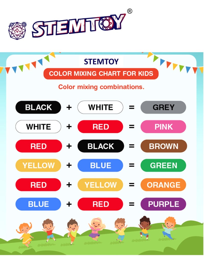 STEMTOY DIY Playdough Set Play Dough Tools Taco & Popcorn Play Set Play Dough with 5 Colors Clay, 2 Machines, Creative Role-Play Toy Pretend Play Shop Pretend Play Kitchen Restaurant, Family Party Birthday Gifts for Kids Girls Boys Ages 3+ - Image 4