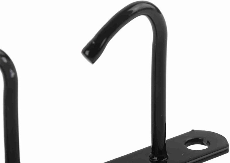 Black Heavy Duty Metal Hanging Storage Rack with Hooks No Tools Needed - Image 5