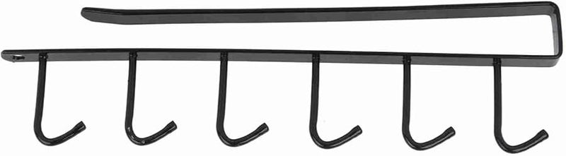 Black Heavy Duty Metal Hanging Storage Rack with Hooks No Tools Needed - Image 4