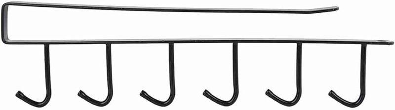 Black Heavy Duty Metal Hanging Storage Rack with Hooks No Tools Needed - Image 1