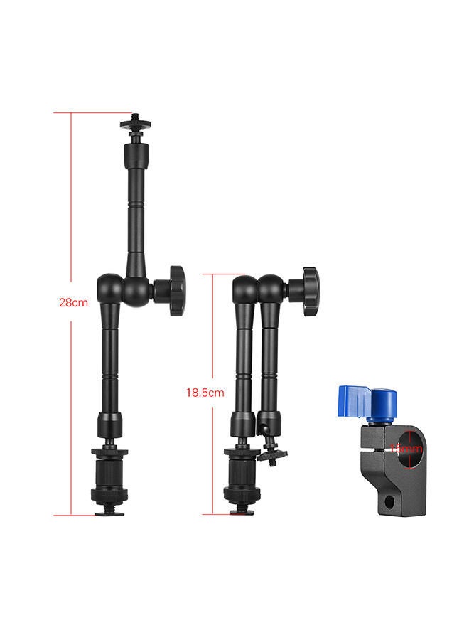 NIBEMINENT Adjustable Articulating Friction Arm Clamp Mount Black/Silver - Image 4