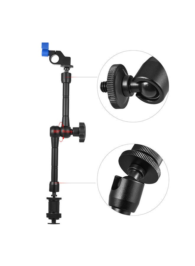 NIBEMINENT Adjustable Articulating Friction Arm Clamp Mount Black/Silver - Image 3