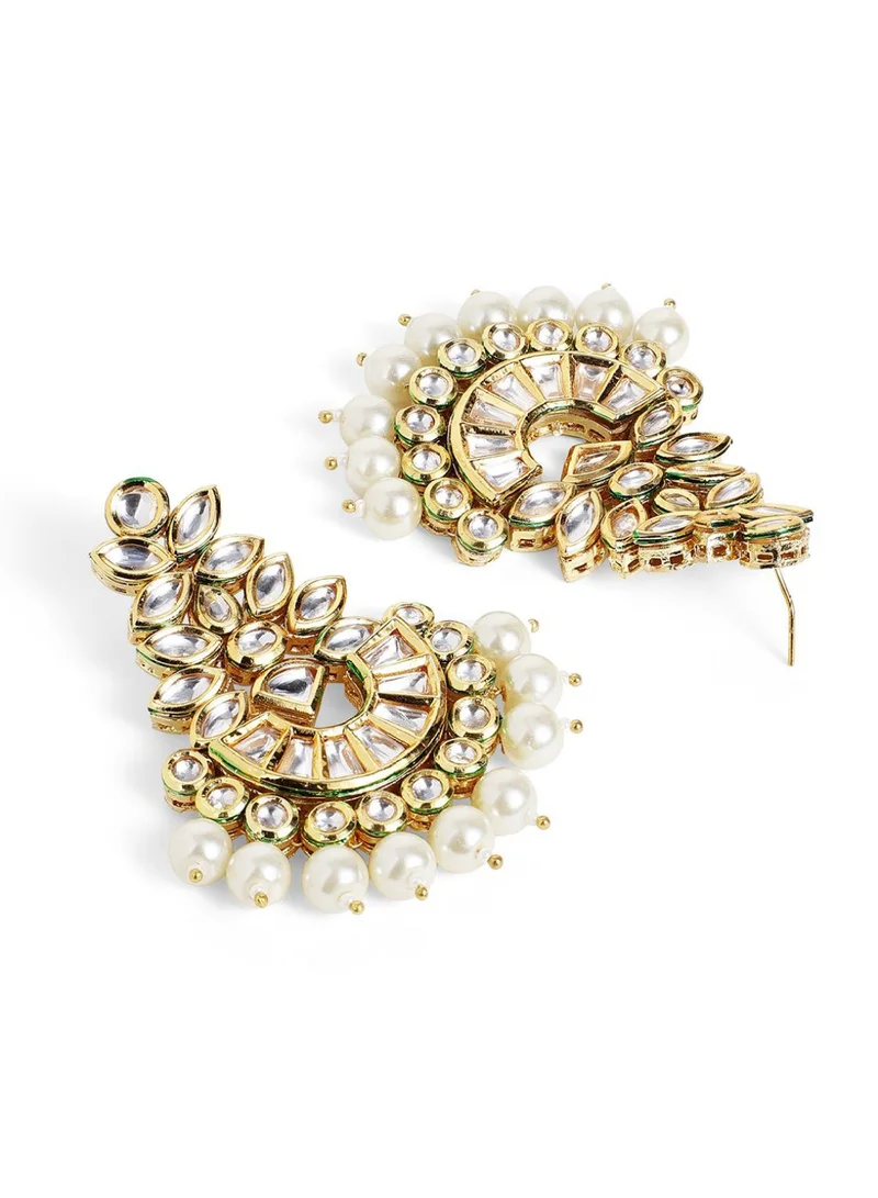 Priyaasi Plated Pearl Beaded Contemporary Chandbalis