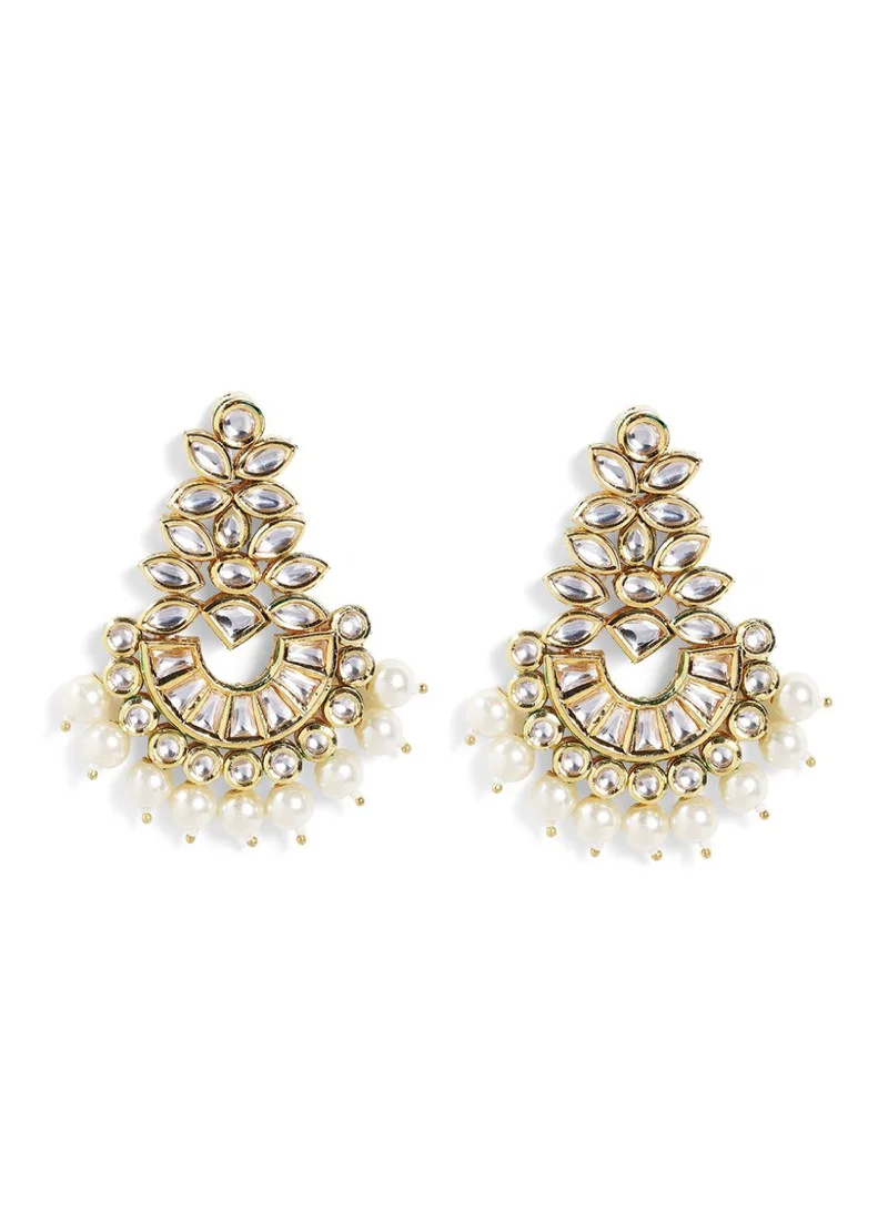 Priyaasi Plated Pearl Beaded Contemporary Chandbalis