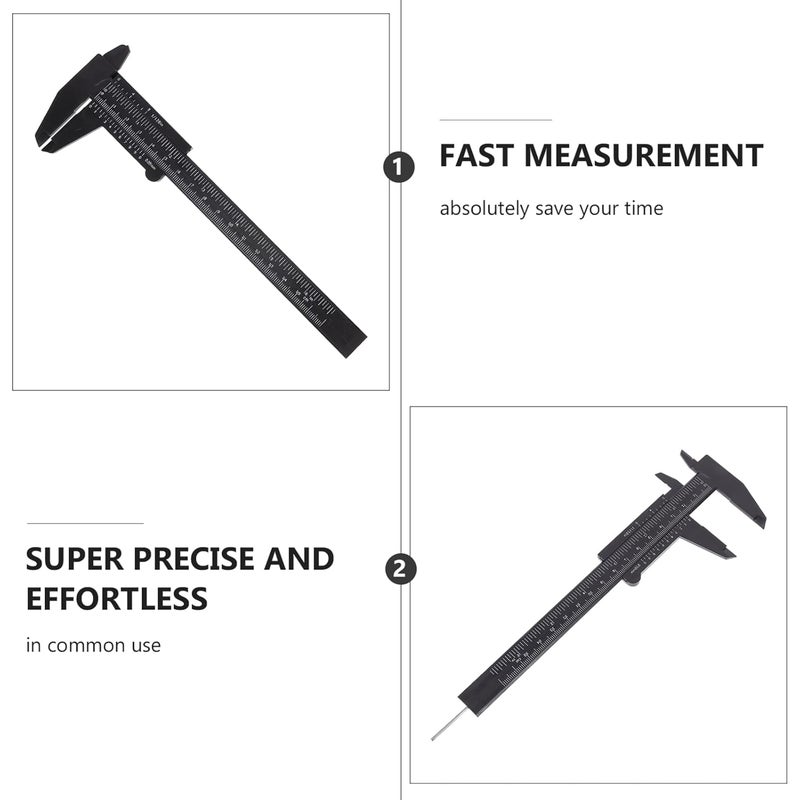 5 قطع من فرجار فيرنير المسطرة الجيبية أداة قياس مزدوجة القياس للمجوهرات الخرز الخواتم - Image 5