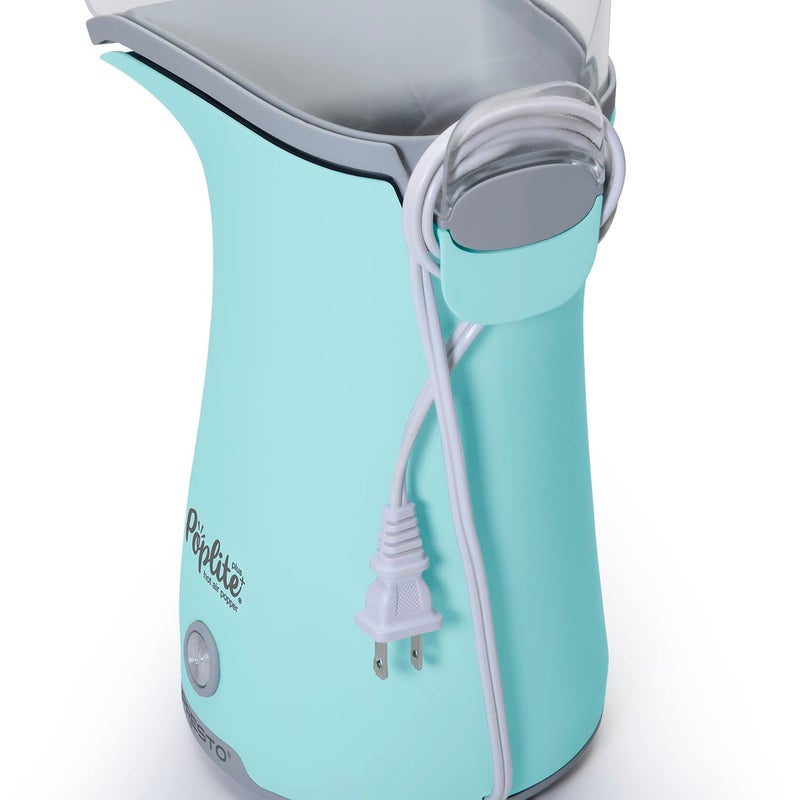 Presto! Presto 04867 Poplite Plus Hot Air Popcorn Popper - Built-In Measuring Cup + Melts Butter, Easy to Clean, Built-In Cord Wrap, 18 Cups, Aqua - Image 3
