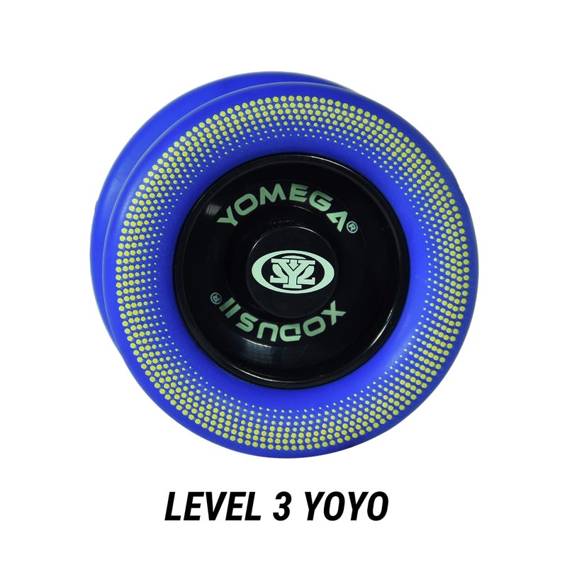 Yomega Xodus II YoYo- Includes Roller Bearing Technology  Rubber Rims and Wing Shape Design - Professional Responsive YoYos Intermediate Level Play (Blue) - Image 2
