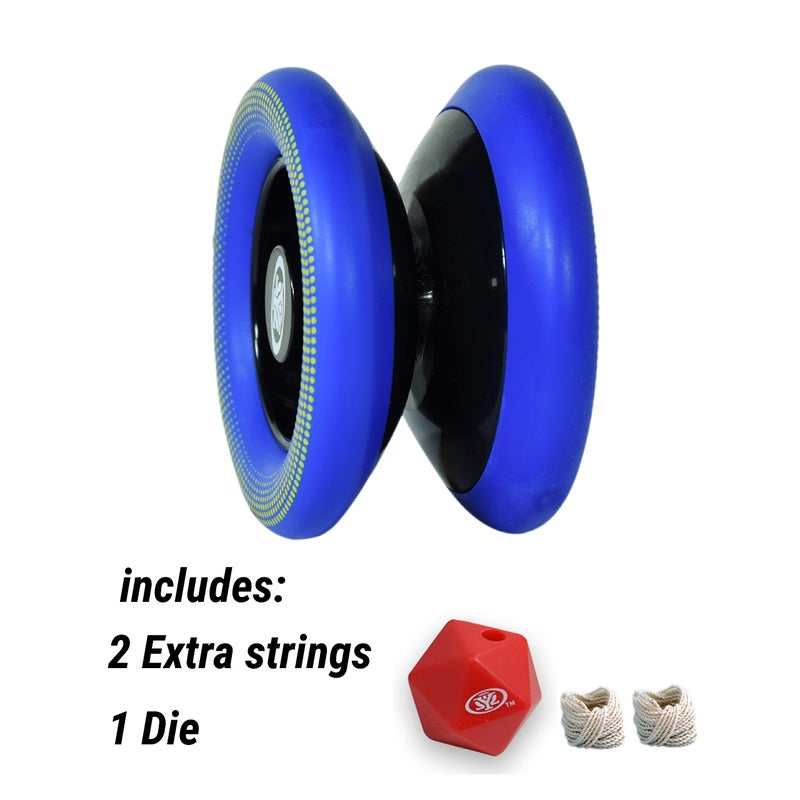 Yomega Xodus II YoYo- Includes Roller Bearing Technology  Rubber Rims and Wing Shape Design - Professional Responsive YoYos Intermediate Level Play (Blue) - Image 3