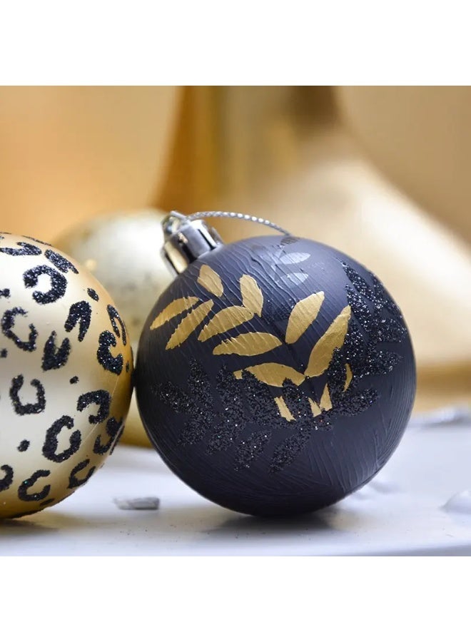 إيفا Christmas Black & Gold Baubles Set of 9 - Image 2