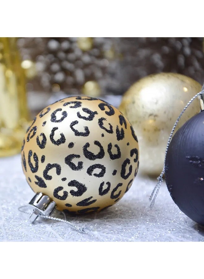 إيفا Christmas Black & Gold Baubles Set of 9 - Image 3