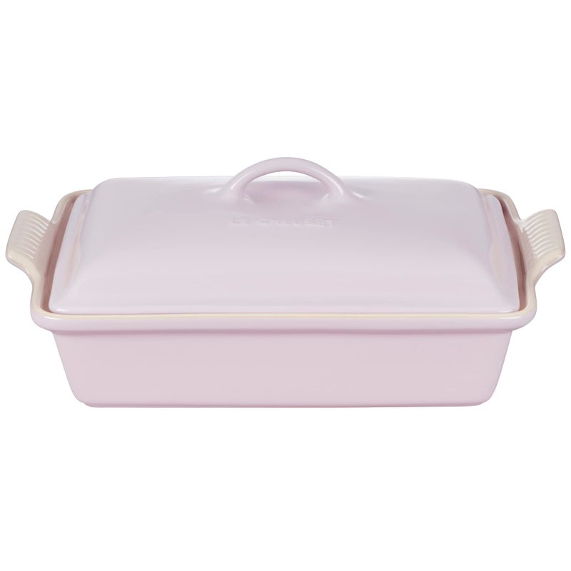 Le Creuset Stoneware Heritage Covered Rectangular Casserole 4 Quart Shallot