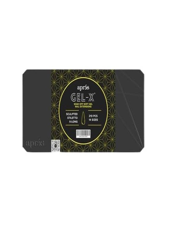 APRÉS Apres Gel-X® Stiletto Box of Nail Tips | 280 Gel-X Tips, Soft Tips, 14 Sizes 00-9 | Half-sizes Included (Sculpted Stiletto Extra Long, 280 Count) - Image 3