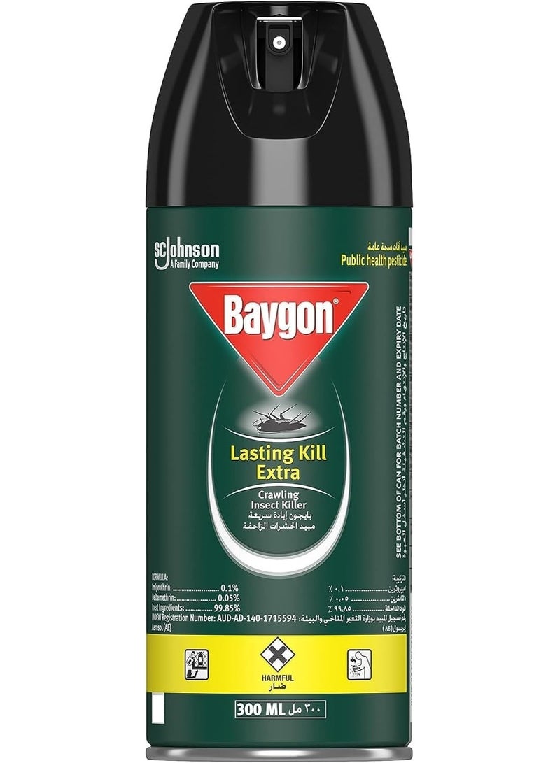 Baygon Crawling Insect Killer Lasting Kill Extra Green 300 ML - Image 1