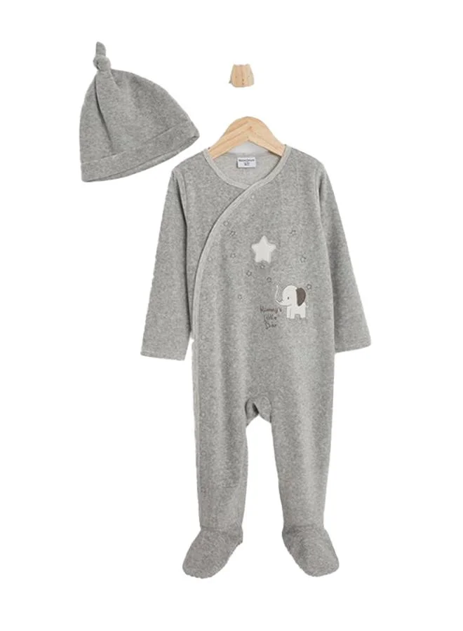 أطفال وأكثر Babies & More Newborn Boys Grey Sleepsuit