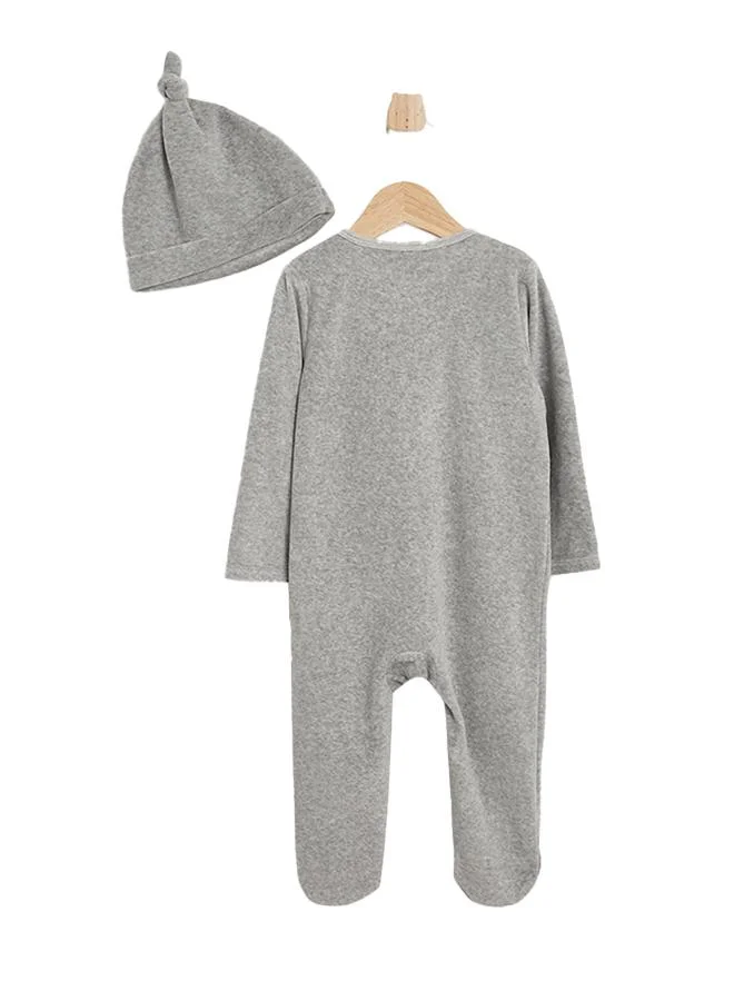 أطفال وأكثر Babies & More Newborn Boys Grey Sleepsuit