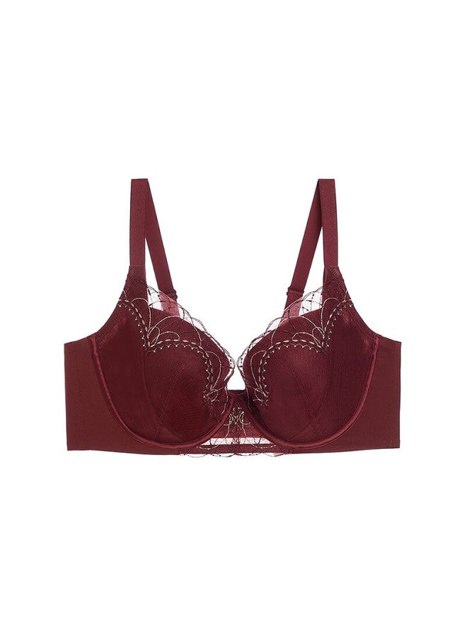 Aimer Women's Sandwich Thin Molded Cup Large Bust Minimizing Lace Bra Red Am11b931 - Image 2