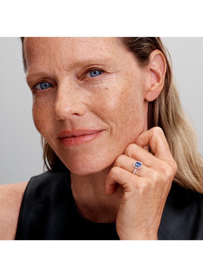 PANDORA Sparkling Square Blue Halo Ring - Image 3