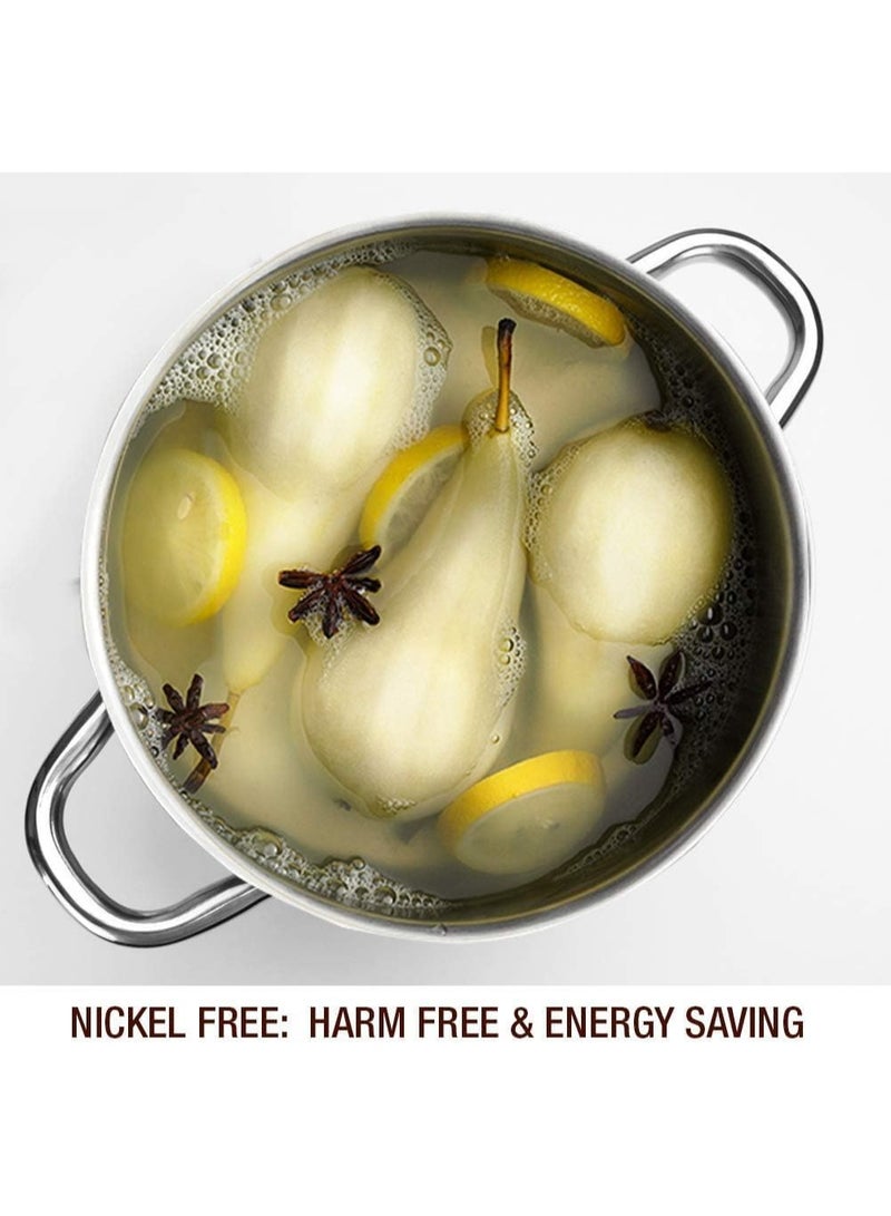 HOMICHEF Small Stock Pot 4 Quart Nickel Free Stainless Steel - Small 4Qt Stockpot With Glass Lid - Soup Pot Cooking Pot 4 Quart - Image 4