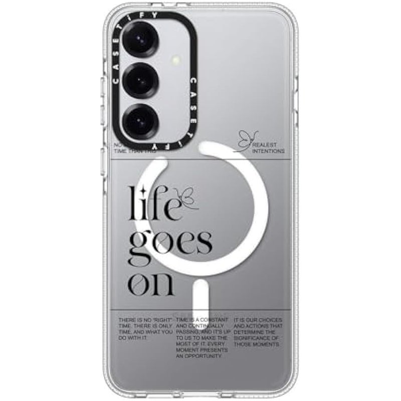 CASETIFY Magnetic Clear Galaxy S25+ Case 【Compatible with Magsafe】 - Life Goes On - Image 1