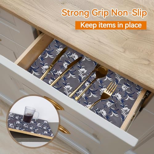 Vocal Store Anti-Slip Kitchen Cabinet Drawer Shelf Mat Liner Sheets Textured Multipurpose 5 Meter Roll, Grey - CDOJ11-P22-5M - Image 2