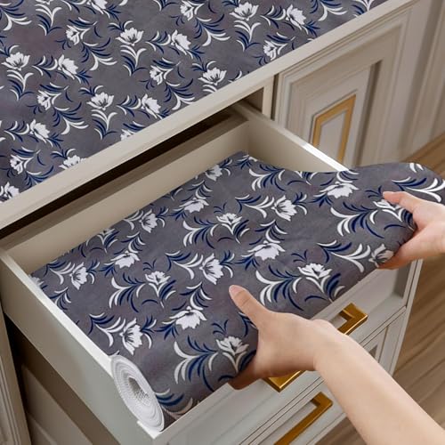 Vocal Store Anti-Slip Kitchen Cabinet Drawer Shelf Mat Liner Sheets Textured Multipurpose 5 Meter Roll, Grey - CDOJ11-P22-5M - Image 1