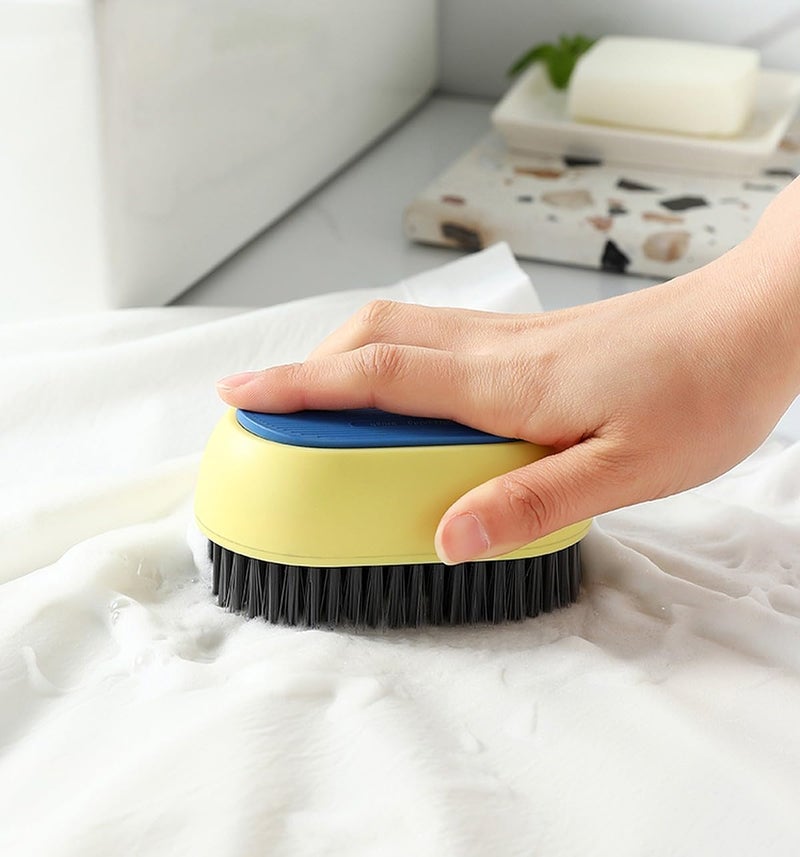 wolpin Wolpin 2 Pcs Clothes Cleaning Brush and Shoe Brush with Handle Multipurpose Bathroom Cleaning Sink Brush Kitchen, Acrylonitrile Butadiene Styrene - Image 4