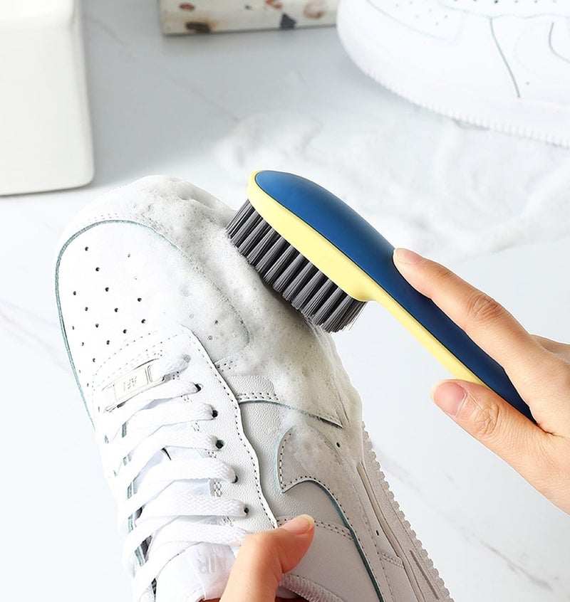 wolpin Wolpin 2 Pcs Clothes Cleaning Brush and Shoe Brush with Handle Multipurpose Bathroom Cleaning Sink Brush Kitchen, Acrylonitrile Butadiene Styrene - Image 5