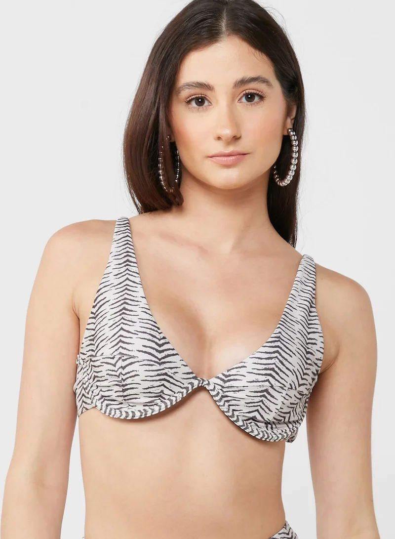 4th & Reckless Printed Bikini Top