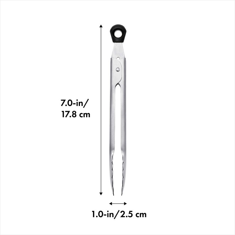 OXO Good Grips 7-Inch Mini Tongs, Stainless Steel - Image 2