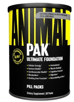UNIVERSAL NUTRITION Animal Pak ,Ultimate Foundation, Pill Packets,30Packets 