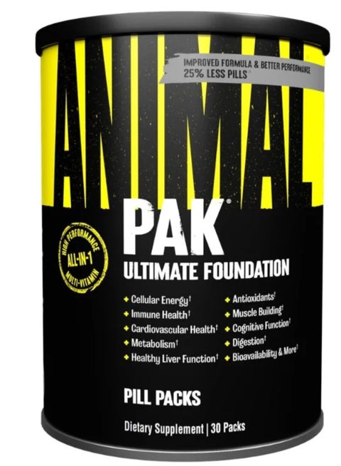 Animal Pak ,Ultimate Foundation, Pill Packets,30Packets