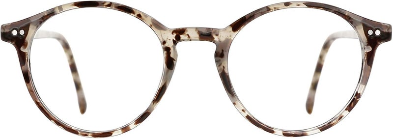 TIJN Blue Light Blocking Glasses Men Women Vintage Thick Round Rim Frame Eyeglasses - Image 1