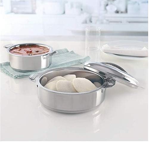 Va Sun Stainless Steel Insulated Casserole/hot Pot, 1 litres, Silver - Image 4